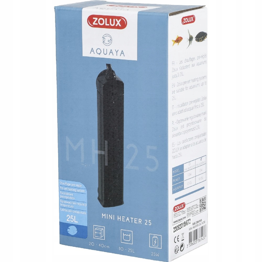 Levně Zolux Aquaya Mini Heater 25 W ohřívač na akvárium.10-25 l kol. černý (336143)
