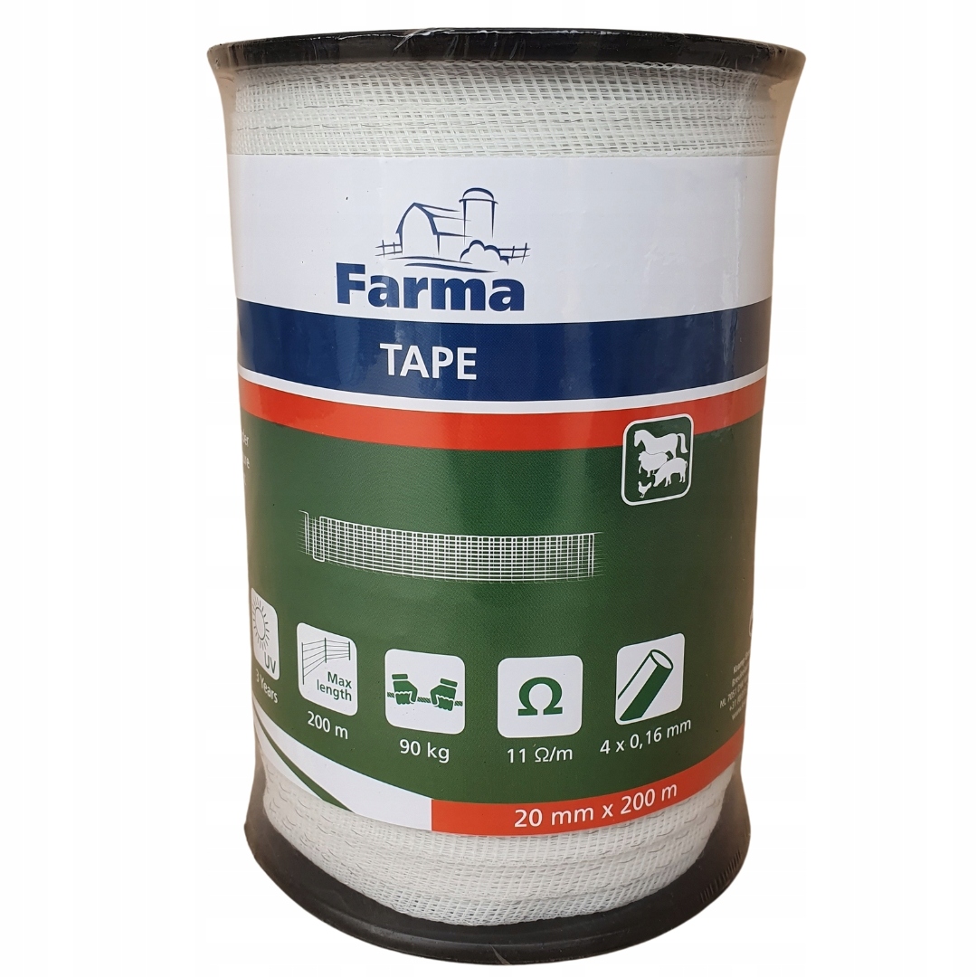 Taśma ogrodzeniowa Farma 20mm 200m do pastucha