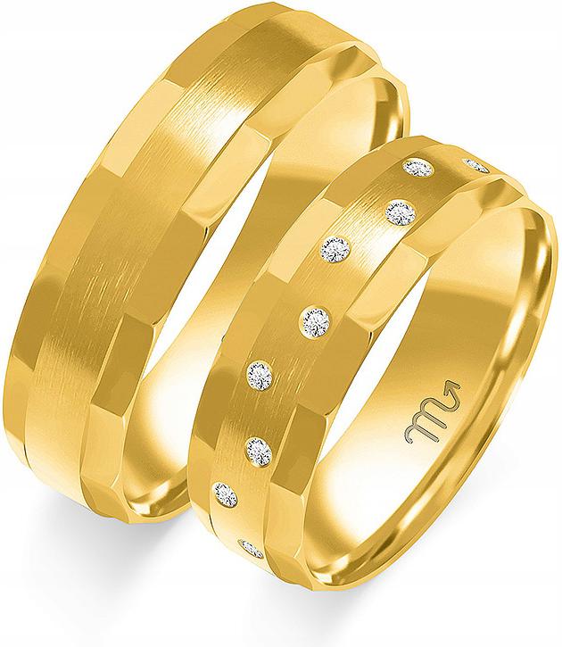 Snubní prsteny pro svatební oslavu 14K 585, 17 18 19, módní svatební kolekce