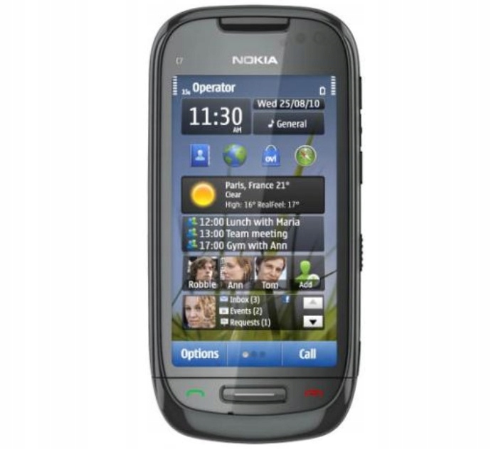 nowa 100% Oryginlna Nokia C7-00 Black Gps 256MB/1GB Nfc