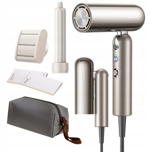 Suszarka do Wlosów Dreame Pocket Złota 1300W z Jonizacją 2 Końcówki Etui