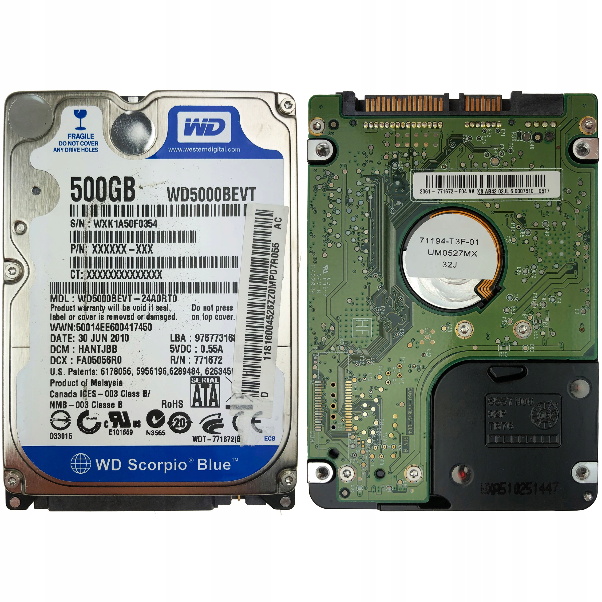 WD WD5000BEVT | 24A0RT0 | 100% OK -kN - Sklep, Opinie, Cena w Allegro.pl