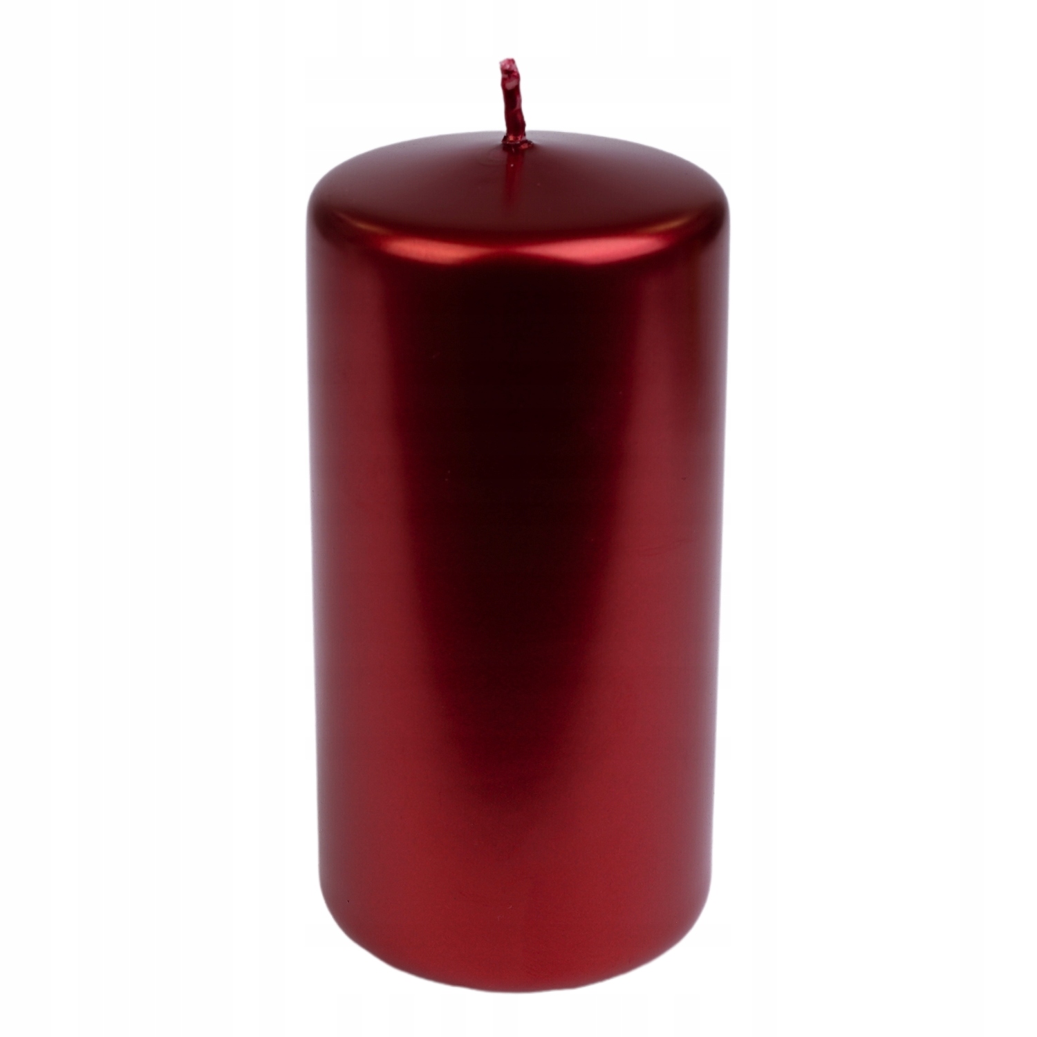 

Ozdobne Świeczki Walec Czerwona Świeca Metal 12 CM