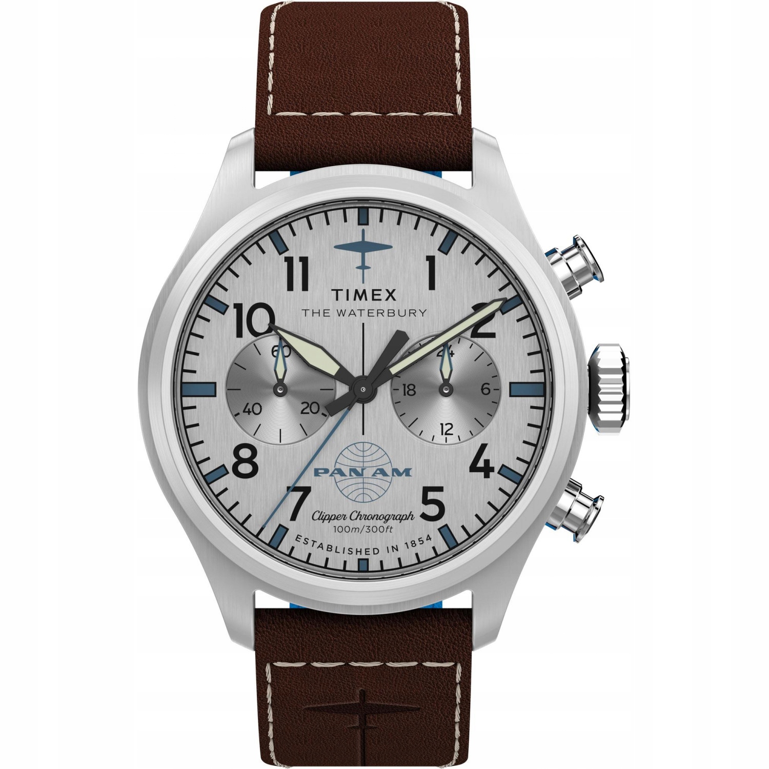 Pánské Hodinky Timex TW2Y38700, hnědý řemínek