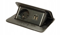 Zásuvka na dosky Čierna 2xUSB/2P Z Legrand 654002