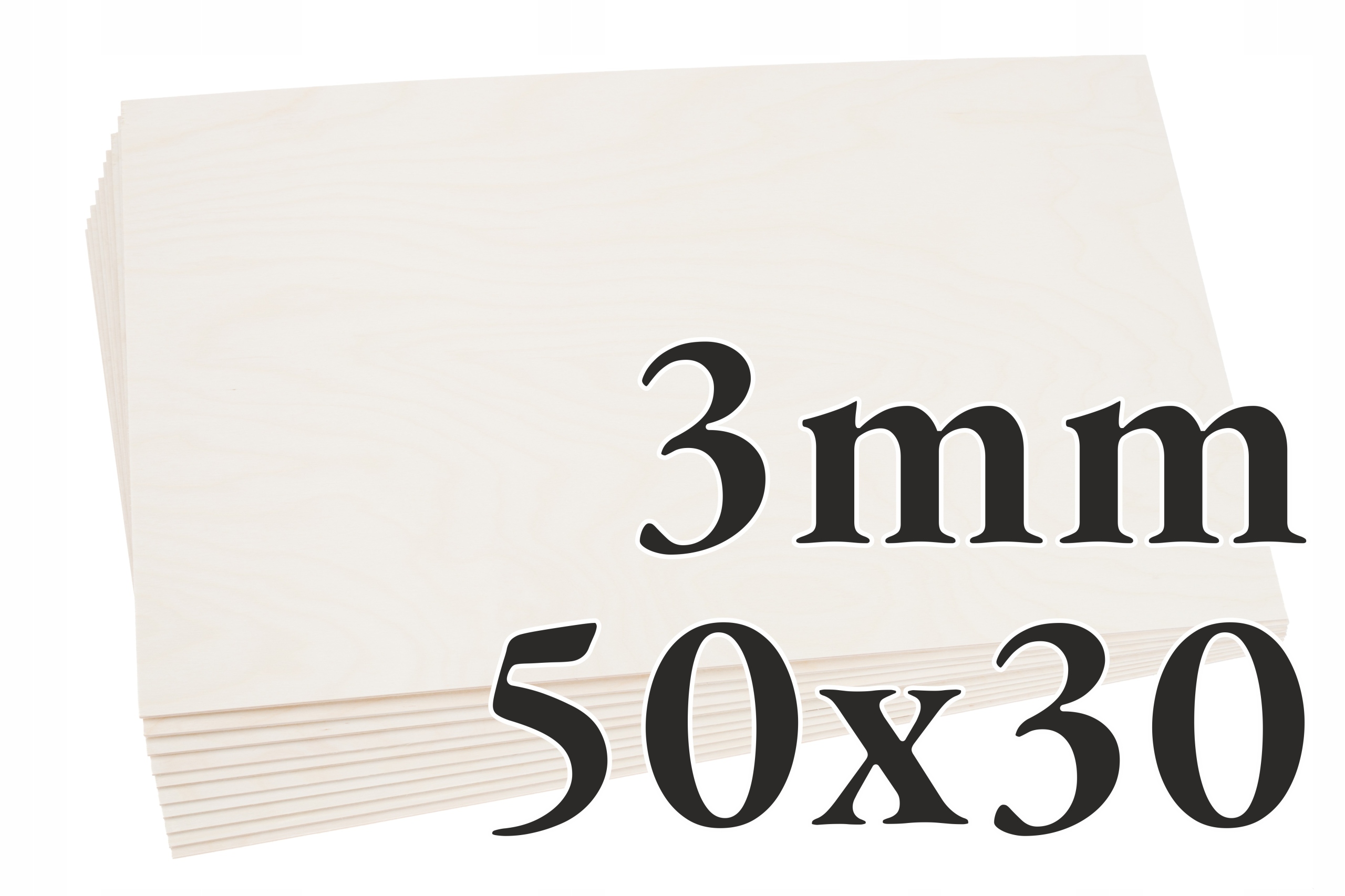 

10x Sklejka Brzozowa 3mm 500x300 Onlywood