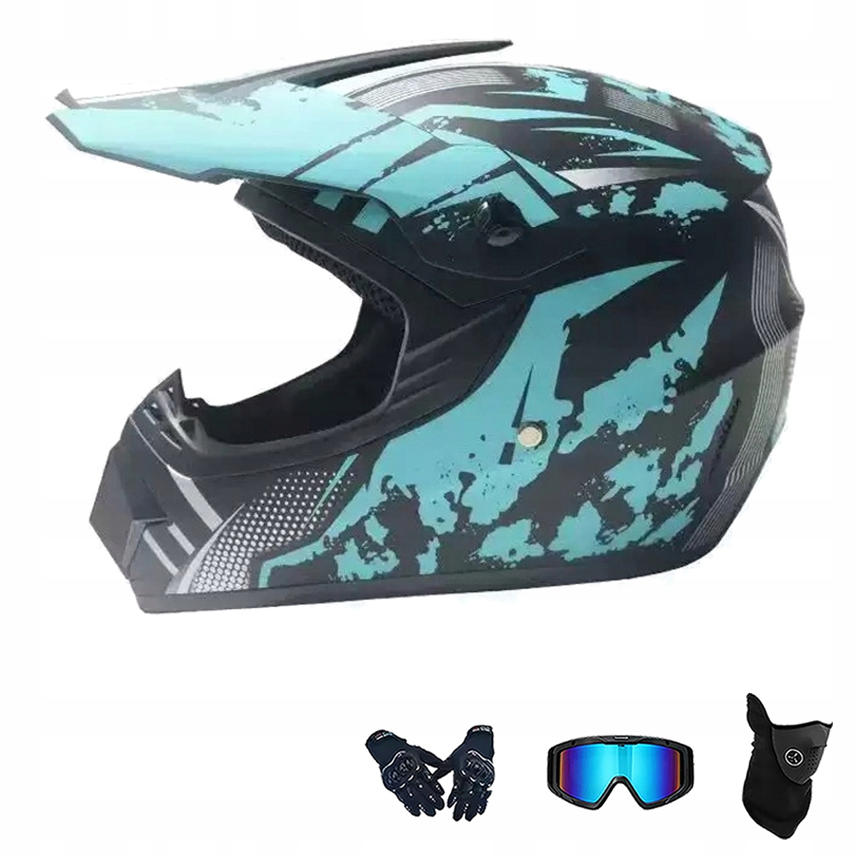 Helma Na Elektrickou Koloběžku Cross Enduro Quad Bmx Helma Brýle Rukavicexl