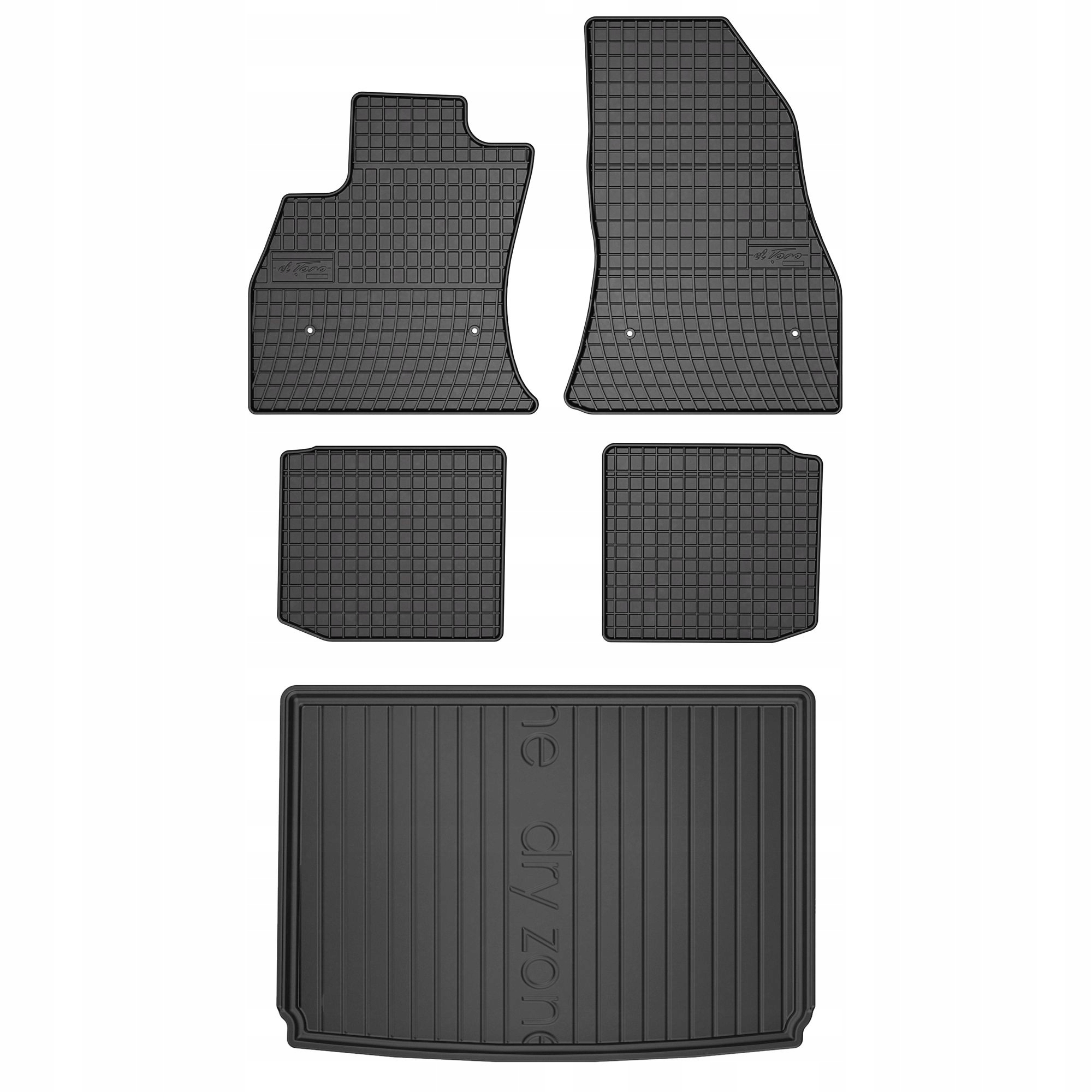 Gumové rohože a rohože do batožinového priestoru pre Fiat 500L 2012-2022