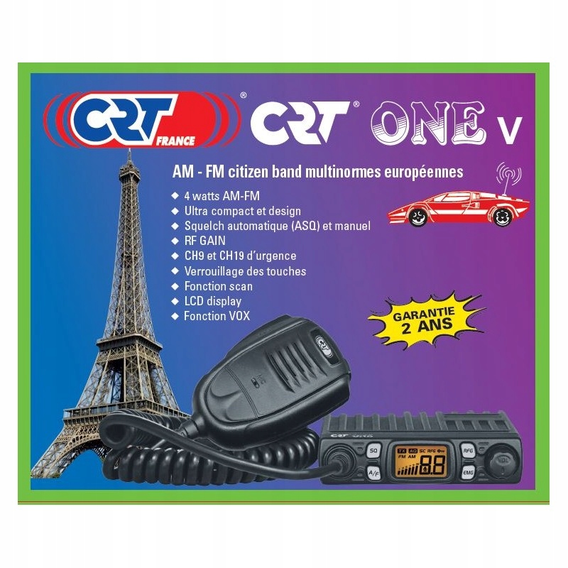 Cb rádio Crt One Vox Am/fm Asq S-meter