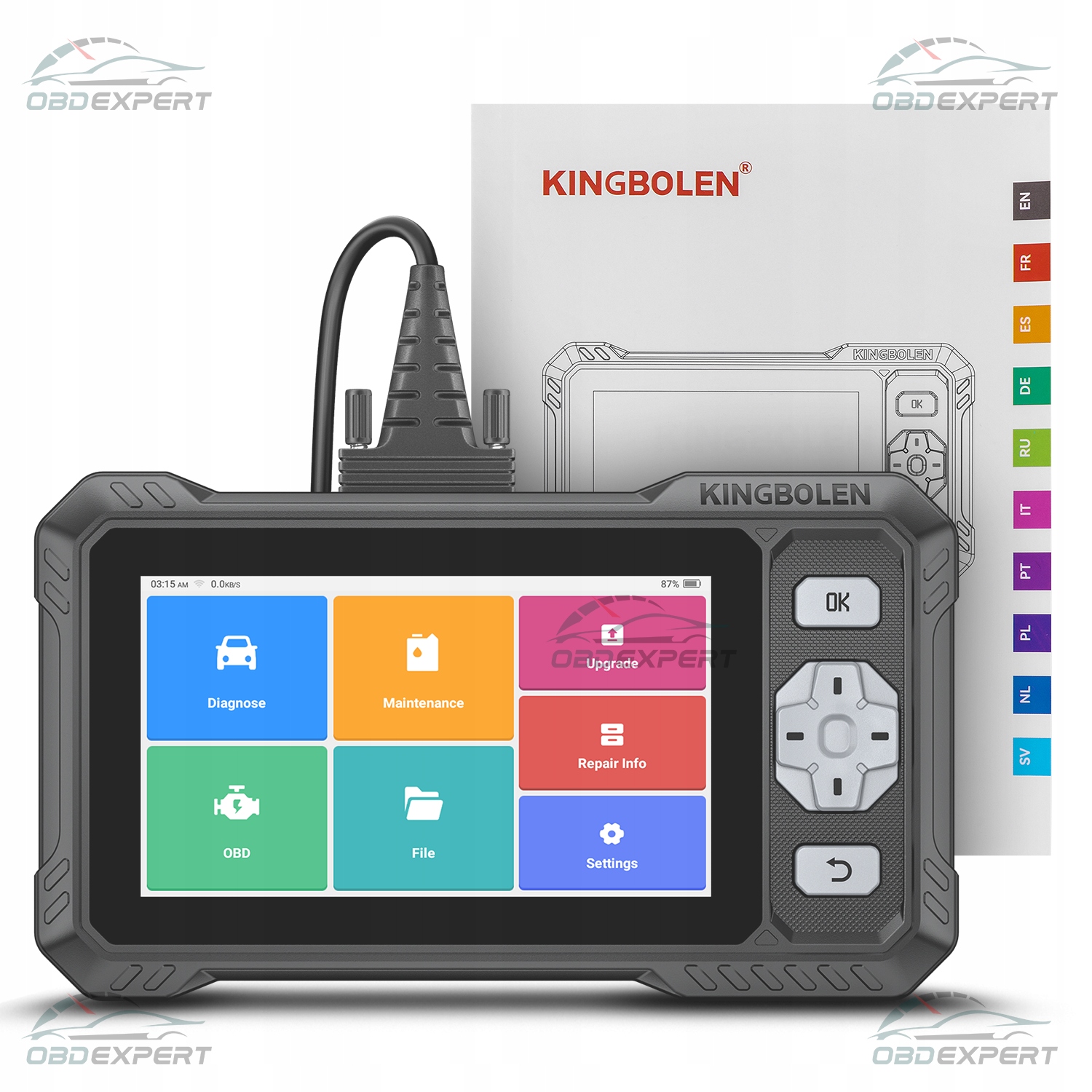 Diagnostické rozhranie OBD2 Kingbolen S608 2025 Can Fd aktívny test j.PL