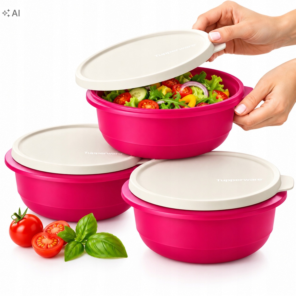 Tupperware Miska na těsto Plus 2 l s víkem, vzduchotěsná pro míchání