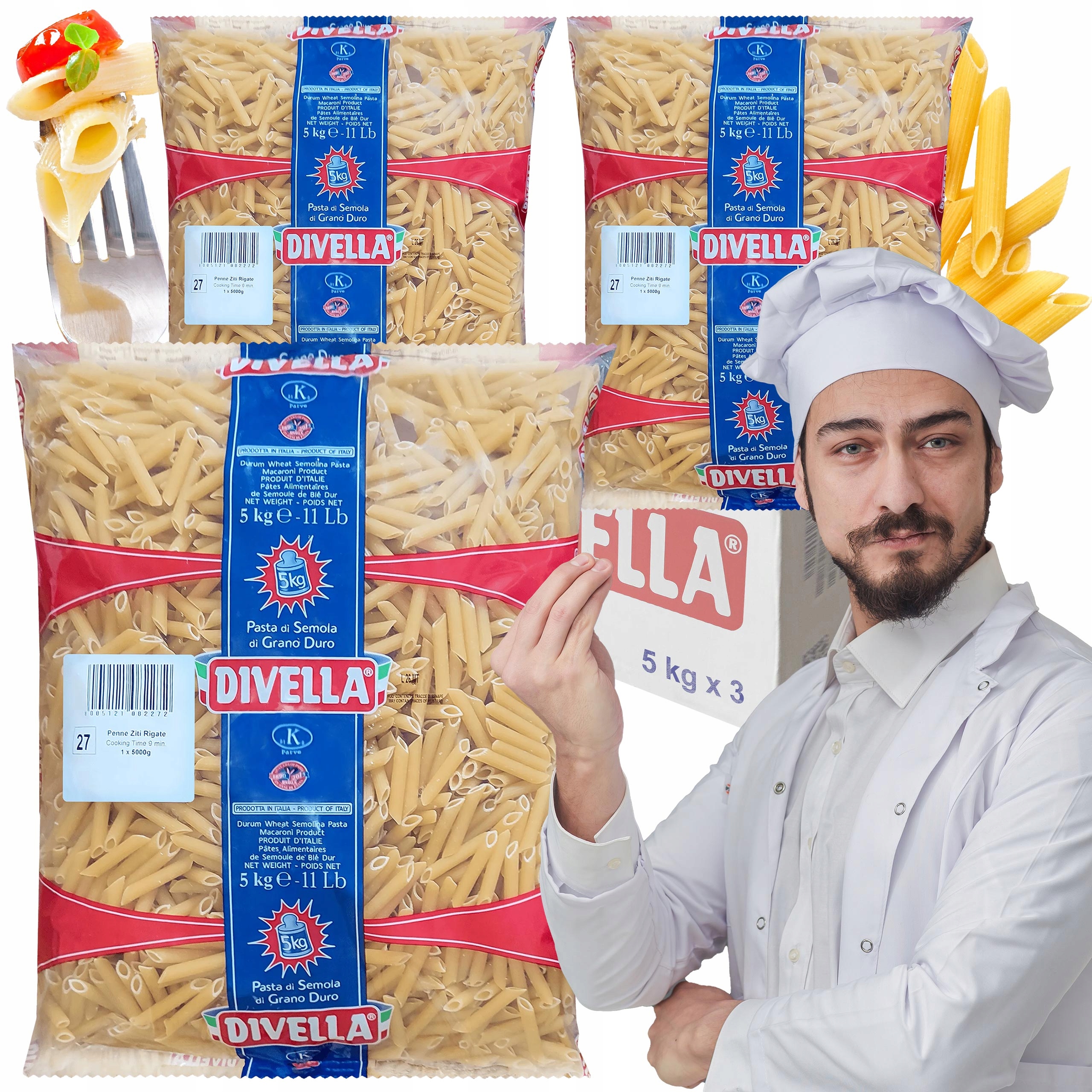 Levně Těstoviny Penne Ziti Rigate 5KG Karton