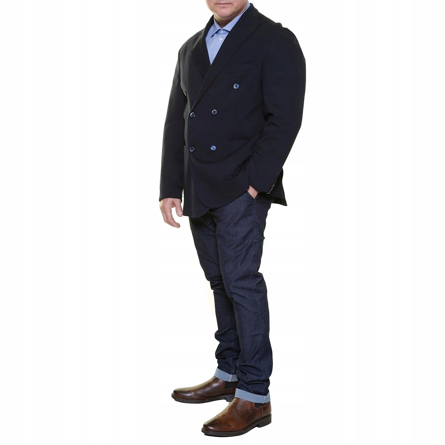 Maxfort sako pánské P24010999 dvouřadé nadměrné velikosti 7XL černá