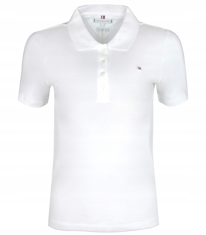 Tommy Hilfiger, dámské polo, Slim, bílé, L