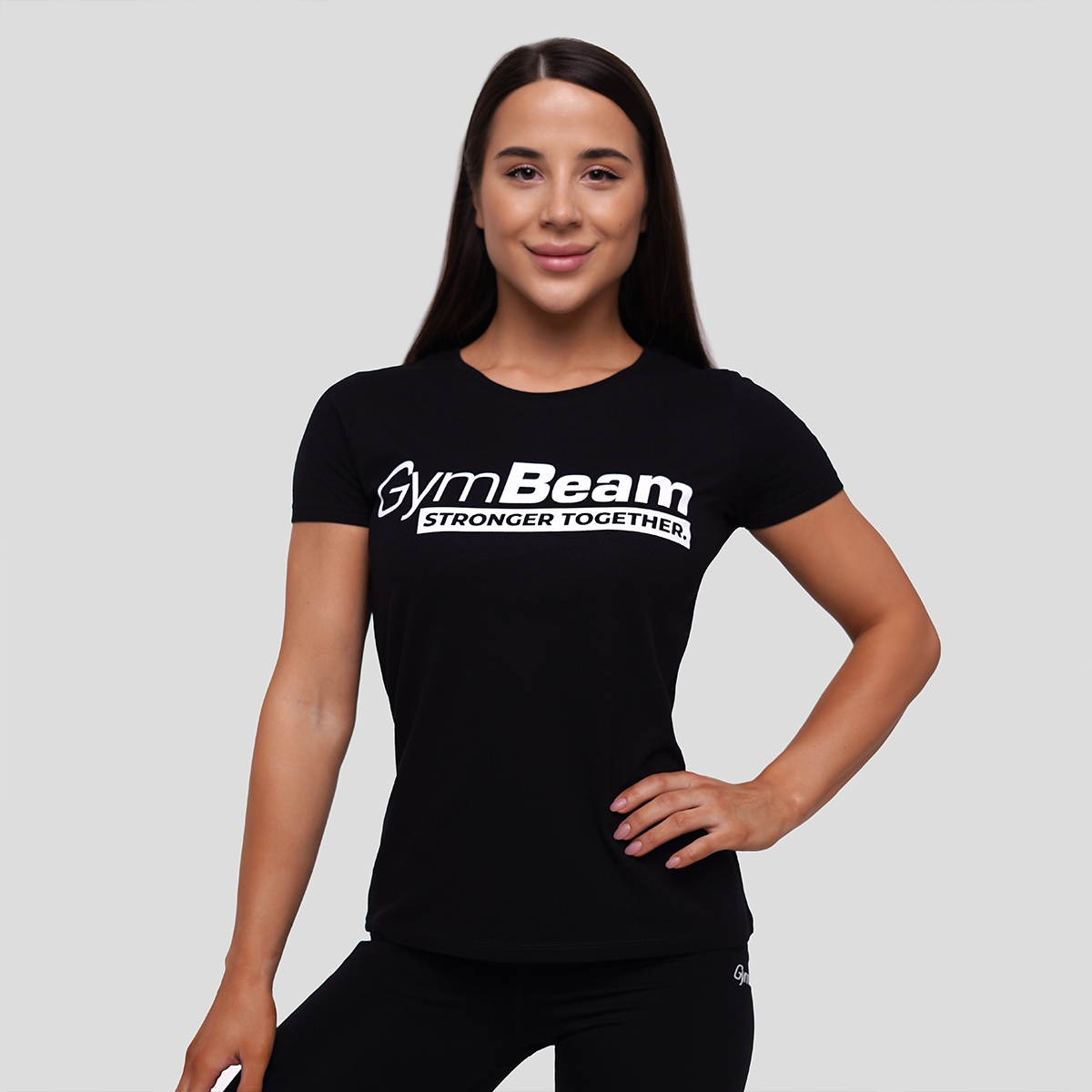 GymBeam Damska koszulka Stronger Together Black M