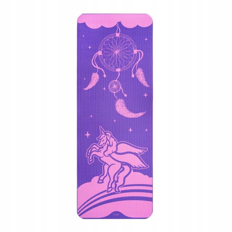 Mata do jogi dla dzieci Myga Unicorn, antypoślizgowa Pvc, 150 x 55 cm, 3 mm