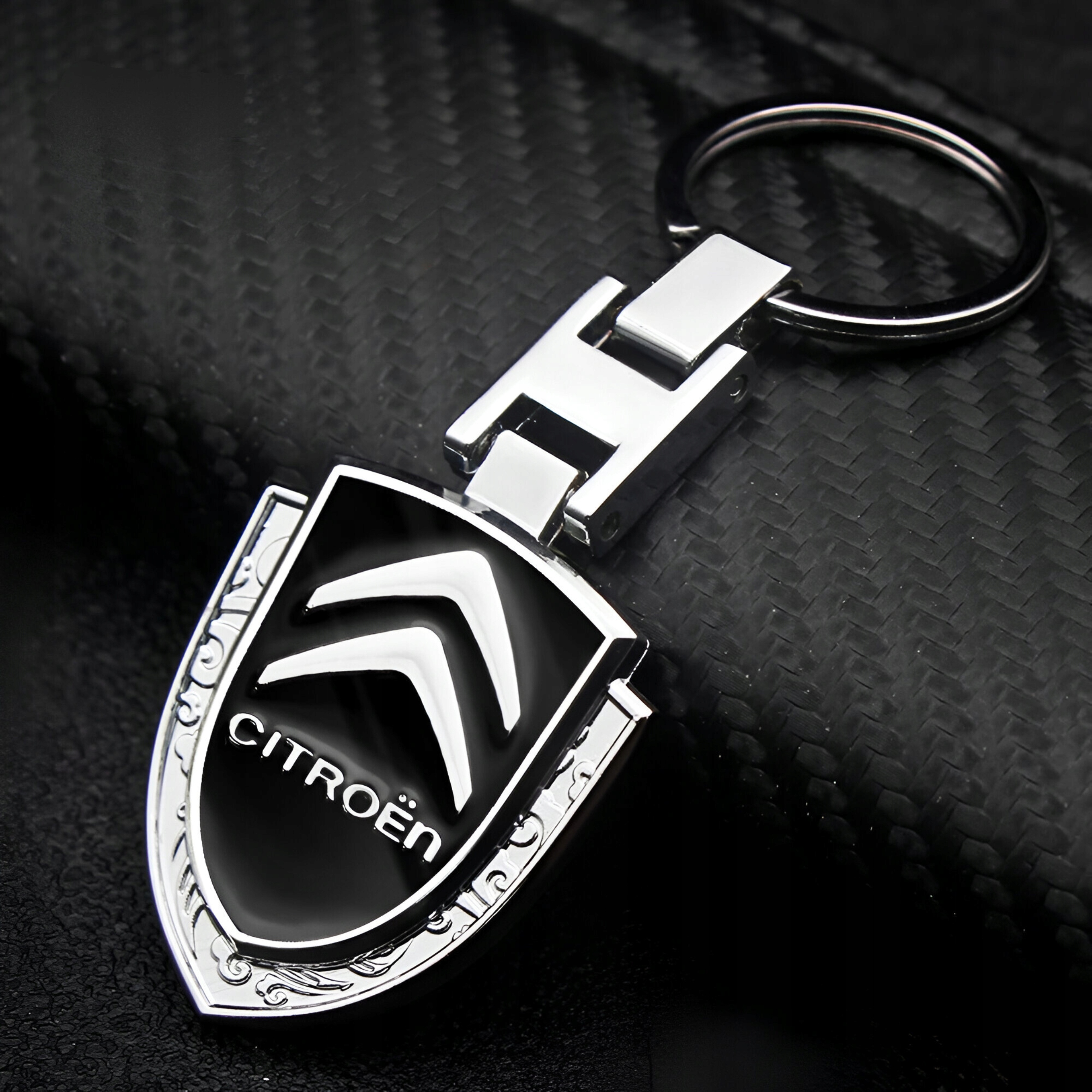 BRELOK BRELOCZEK CITROEN DO KLUCZY SAMOCHODU AUTA METALOWY ZAWIESZKA Długość (cm) 9