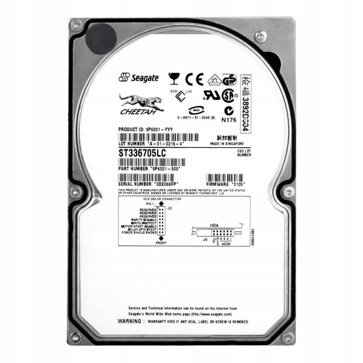 Seagate 36GB 10K Scsi ULTRA160 3.5'' ST336705LC