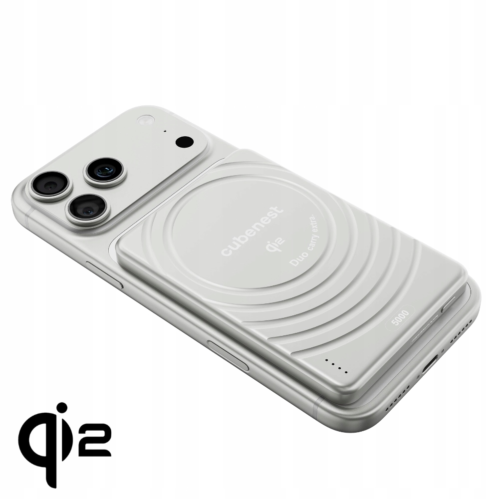 Cubenest Qi2 Magnetická bezdrátová powerbanka SlimDual 5000 mAh SQ1B3D