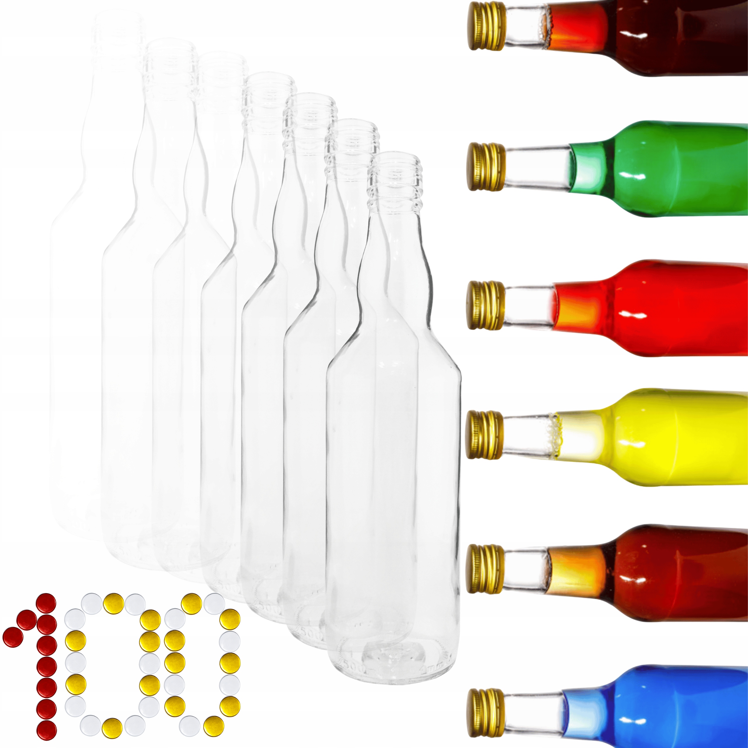 Monopolní Láhve 0,5L Se Šroubovacím Uzávěrem Na Vodku, Džusy A Tinktury Likéry Svatební Hostina X100