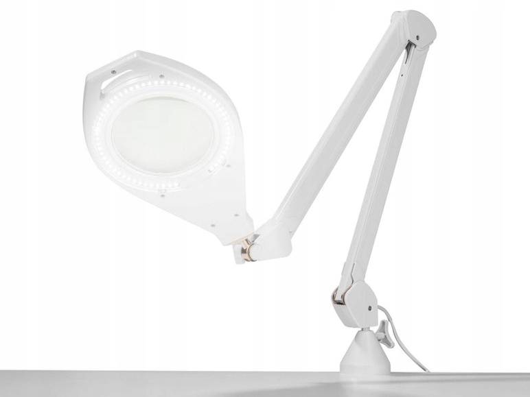 Livarno home Lampa biurkowa Led z lupą biała