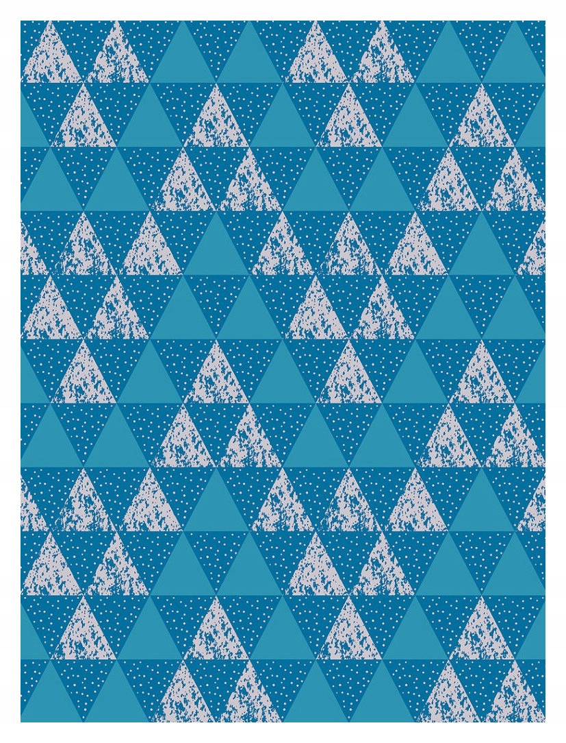 Fototapeta flizelina Modré trojúhelníky geometrie do obývacího pokoje 206x275 lepidlo