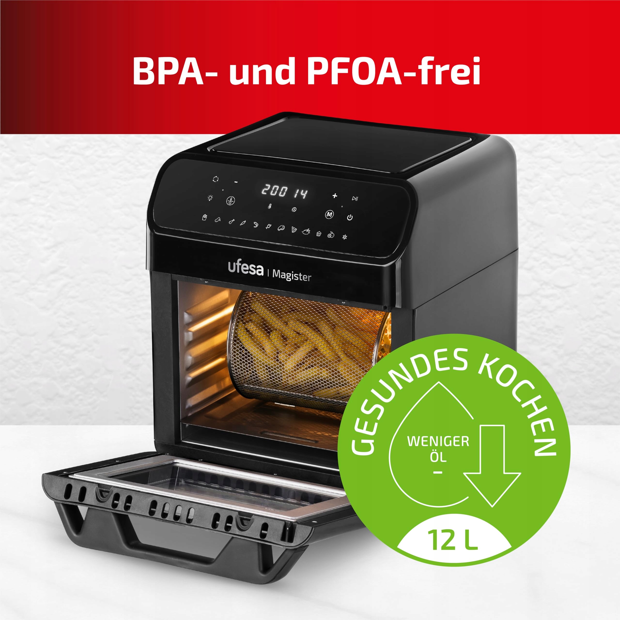 UFESA Magister Frytkownica Beztłuszczowa XXL 12L 200C 1850W Czarna — miniatura 4