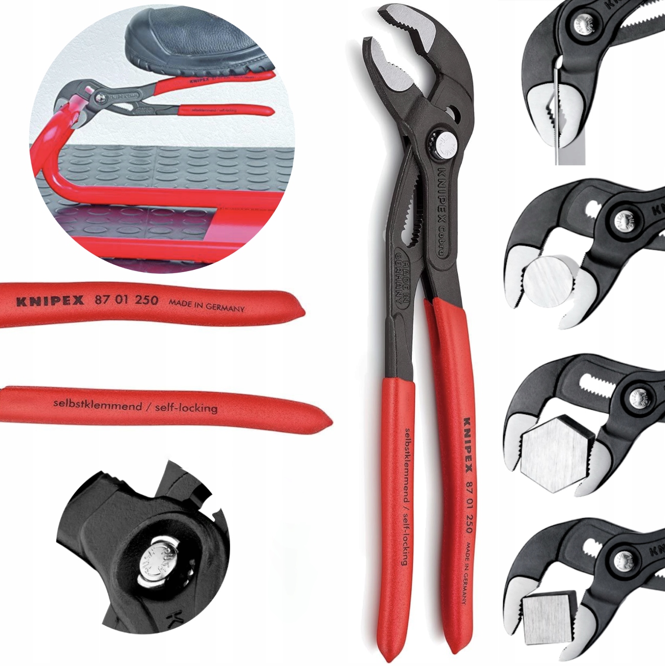 Knipex 87 01 250 Cobra szczypce nastawne do rur