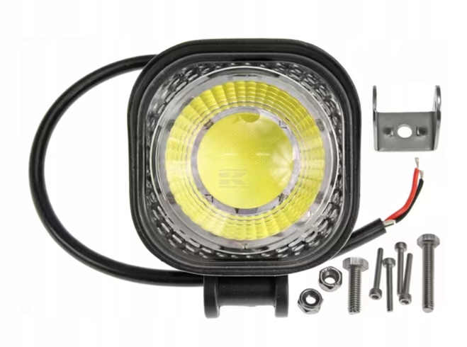 Led Čtvercová Pracovní Lampa 25W 12/24V 2000lm