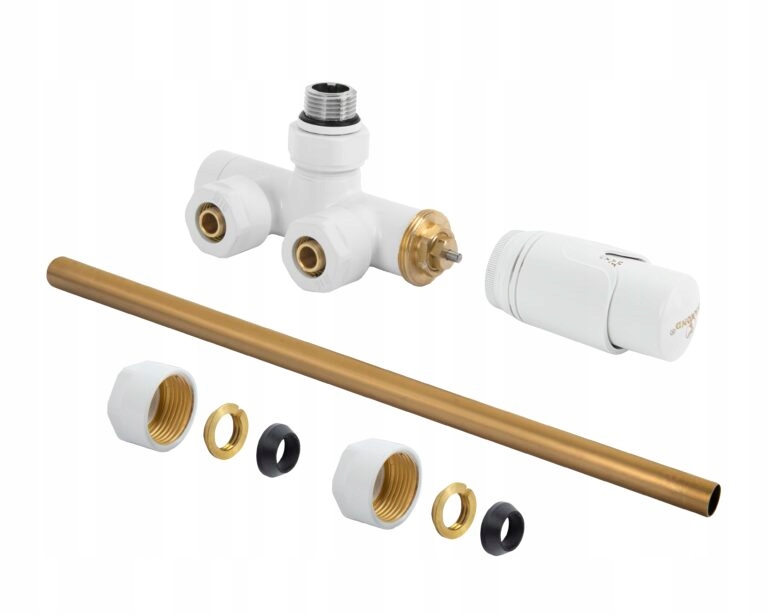 Jednootvorový Termostatický Ventil S Kombinovaným Uhlom, Biely