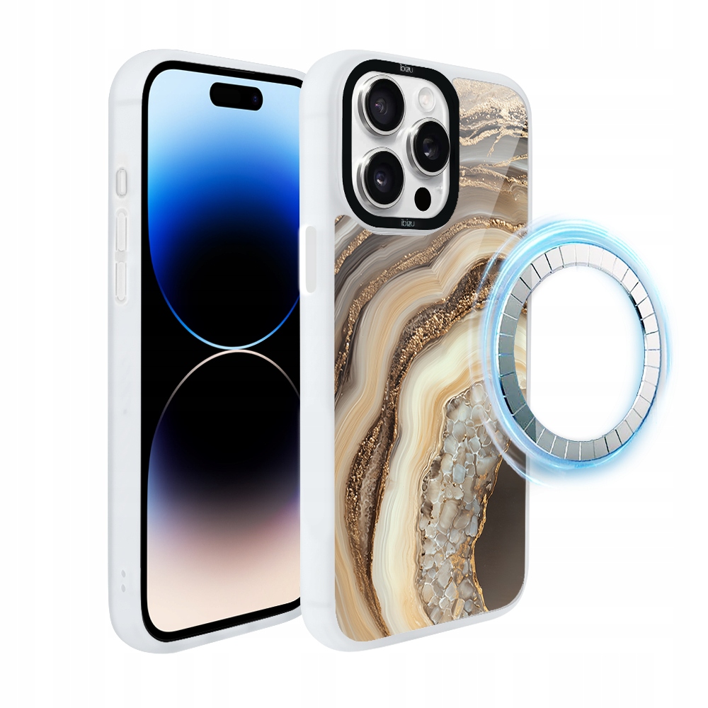 Pouzdro pro iPhone 14 Pro Ibizu DropGuard Matt s MagSafe, Medový achát