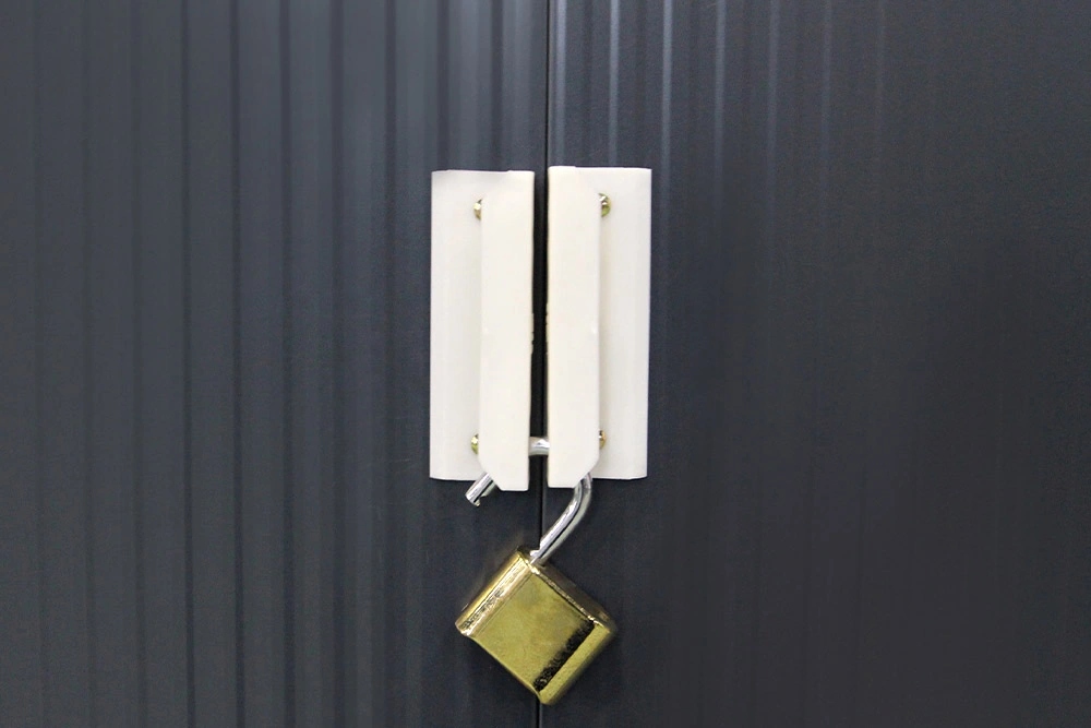 Domek Narzędziowy MONTREAL 277x323cm Cold Grey Hardmaister Szary Szopa Okno Materiał wykonania stal