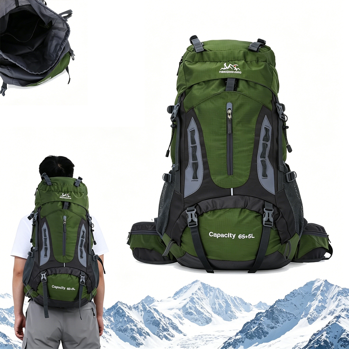 Plecak Turystyczny Duży 70L trekkingowy górski damski męski w góry Lekki