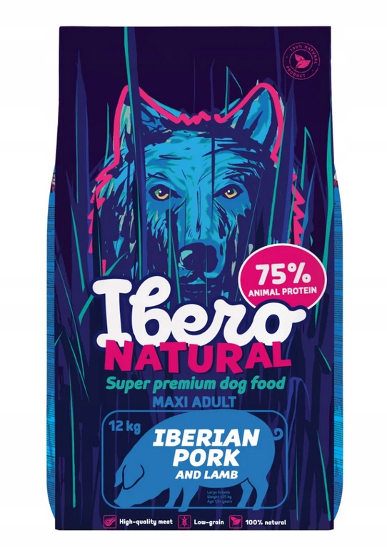 Ibero Natural Adult Maxi Pork and Lamb 12kg