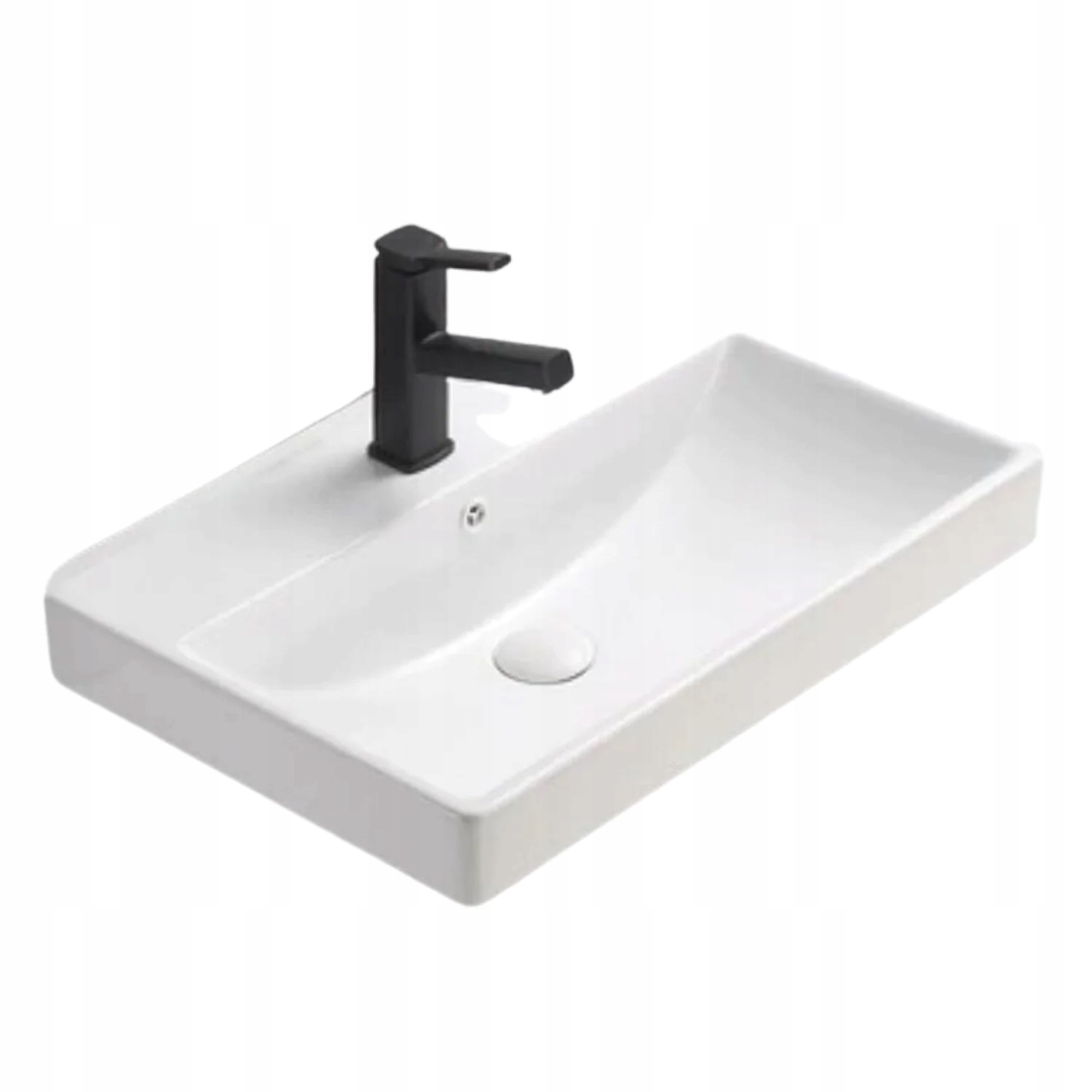 Umywalka Nablatowa prostokątna Comad RITA 40 cm biały