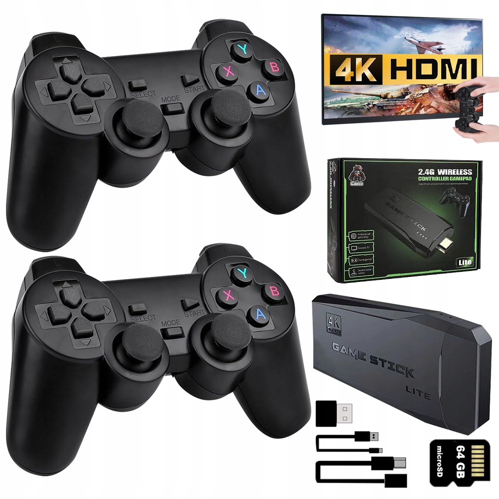 Klasyczne Konsola Tv Gra M8 Gier Telewizyjna Hdmi 2 Pady 20000+ Gry