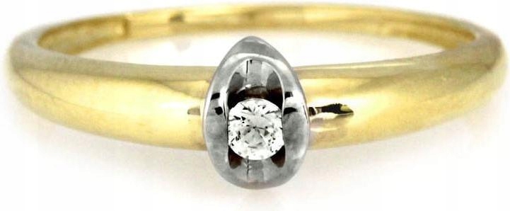 Zlatý prstýnek 585 s zirkonem, 1,27 g, elegantní vzor, dárek