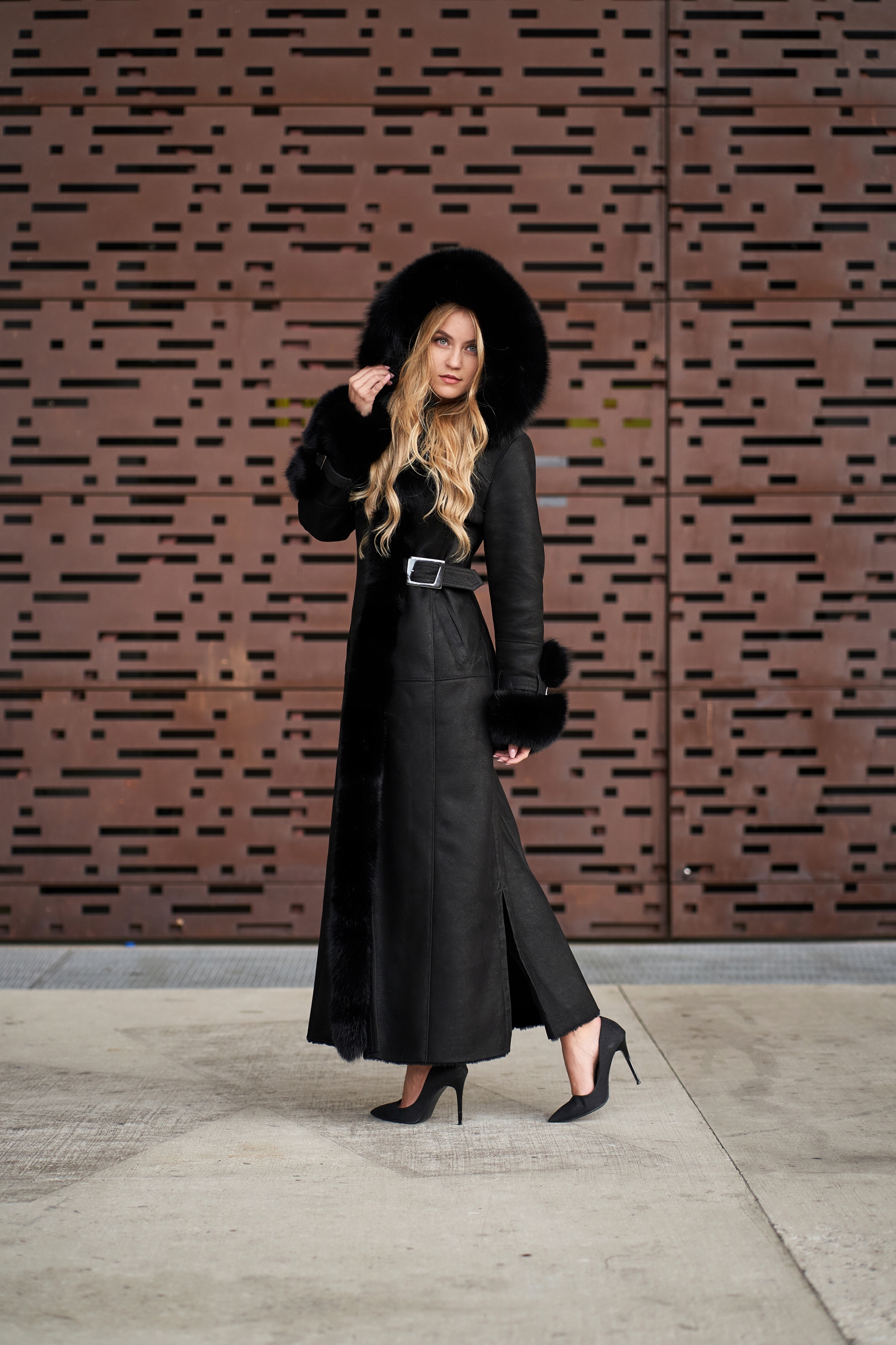 Kożuch damski F.P. Leather PREM-D01 r. L • Cena, Opinie - Allegro