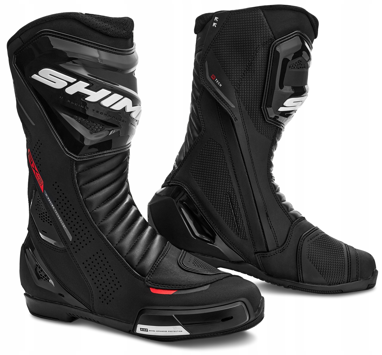 Shima RX-3 Men Fluo Red Pánske Športové Motocyklové Topánky Čierna Červená