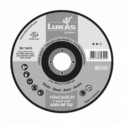 

Tarcza do cięcia 125 x 2,5 mm do metalu Stali Stal