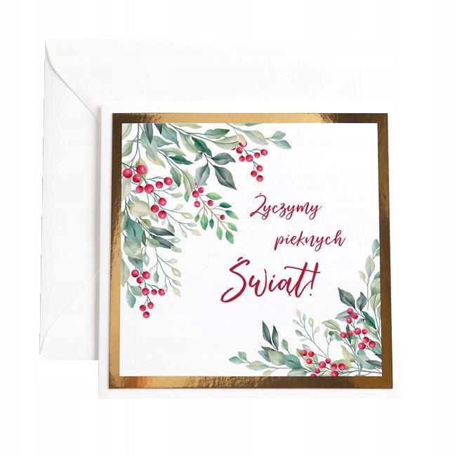 

Kartka świąteczna błysk delikatna święta koperta