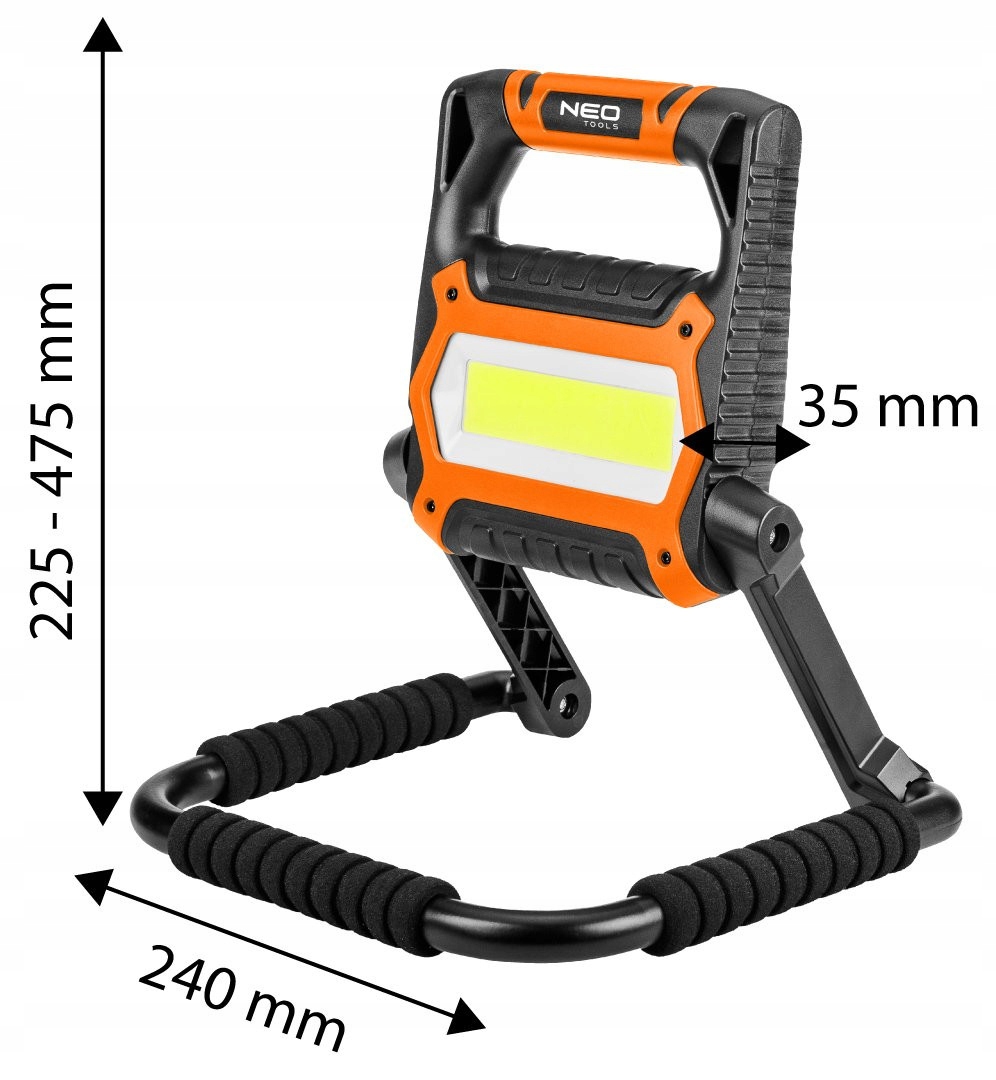 NEO AKUMULÁTOROVÁ LED DÍLENSKÁ LAMPA USB-C 3v1 1400lm 99-126 Váha výrobku včetně jednotkového obalu 0.71 kg