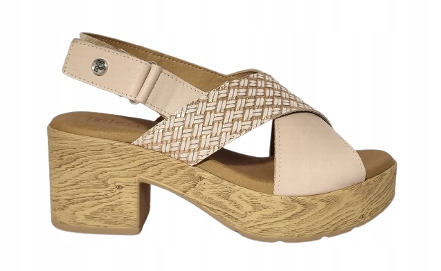 Pitillos kožené sandály 2453 béžovo růžové r37