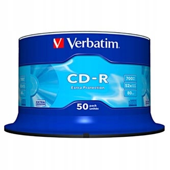 Verbatim Cd-r Extra Protection 50-pack 700MB 52x 80min. 12cm spindle