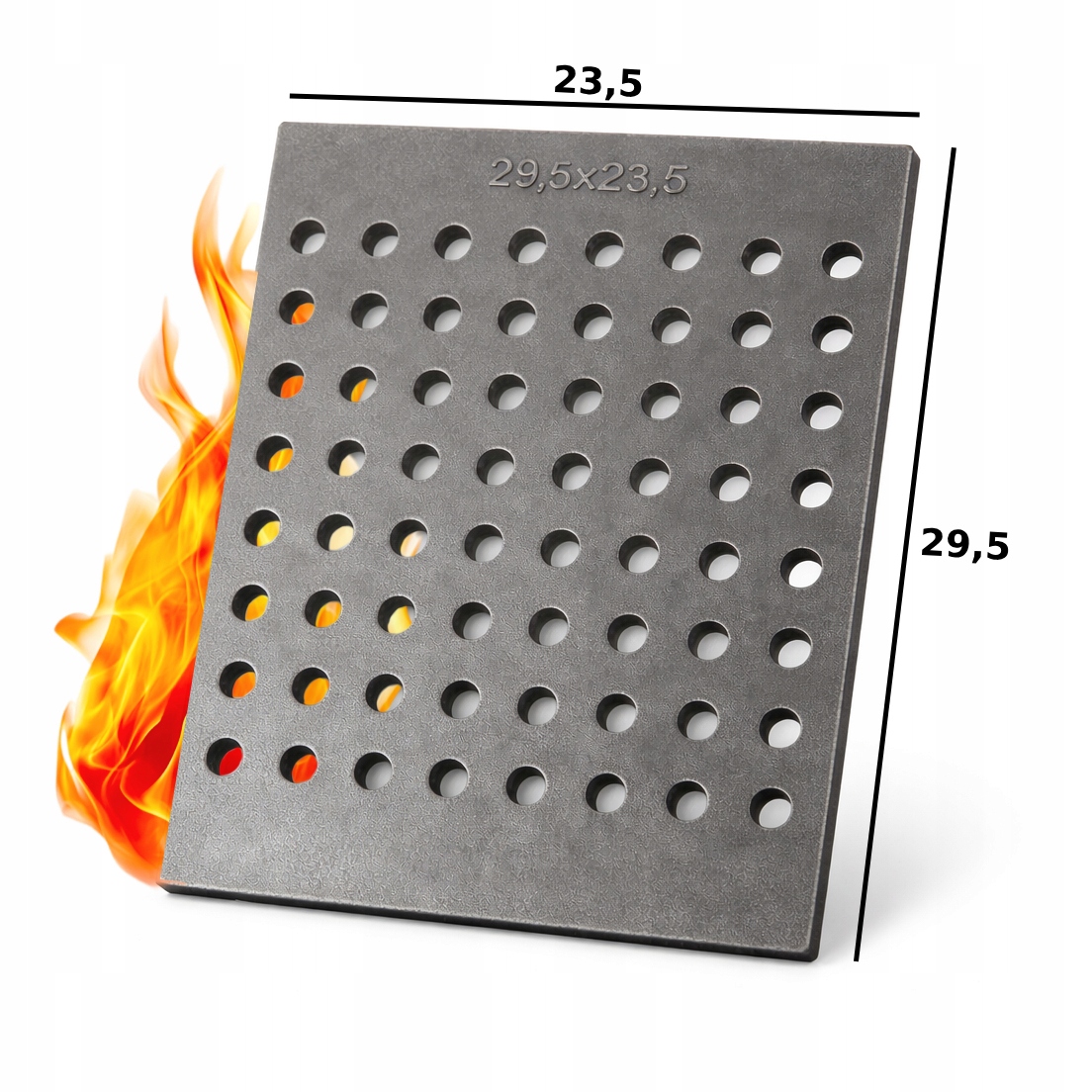 Železný Děrovaný Rošt 23,5X29,5 Pro Krb Pecí Trvanlivý Tloušťka 11 mm
