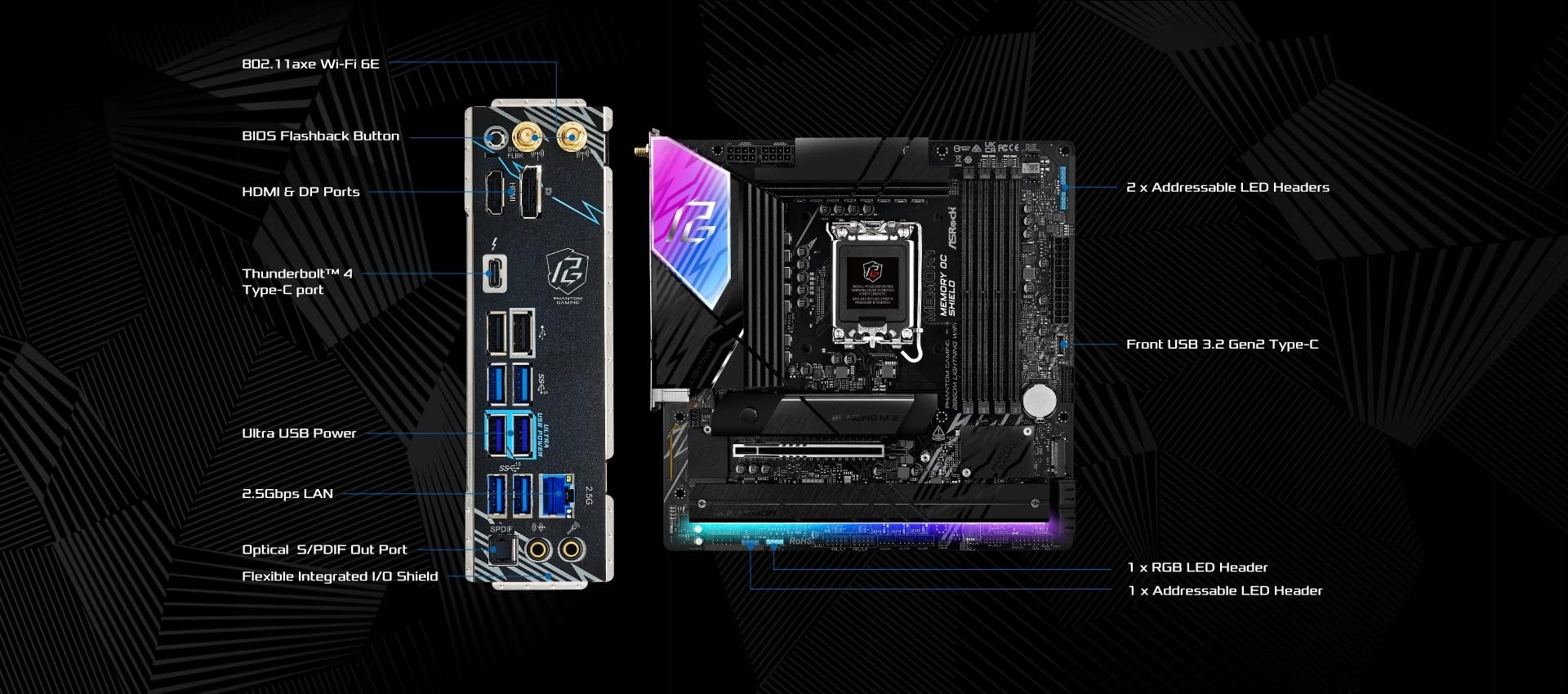ASRock B860M Lightning WiFi Płyta Główna Core Ultra DDR5 mATX — miniatura 5