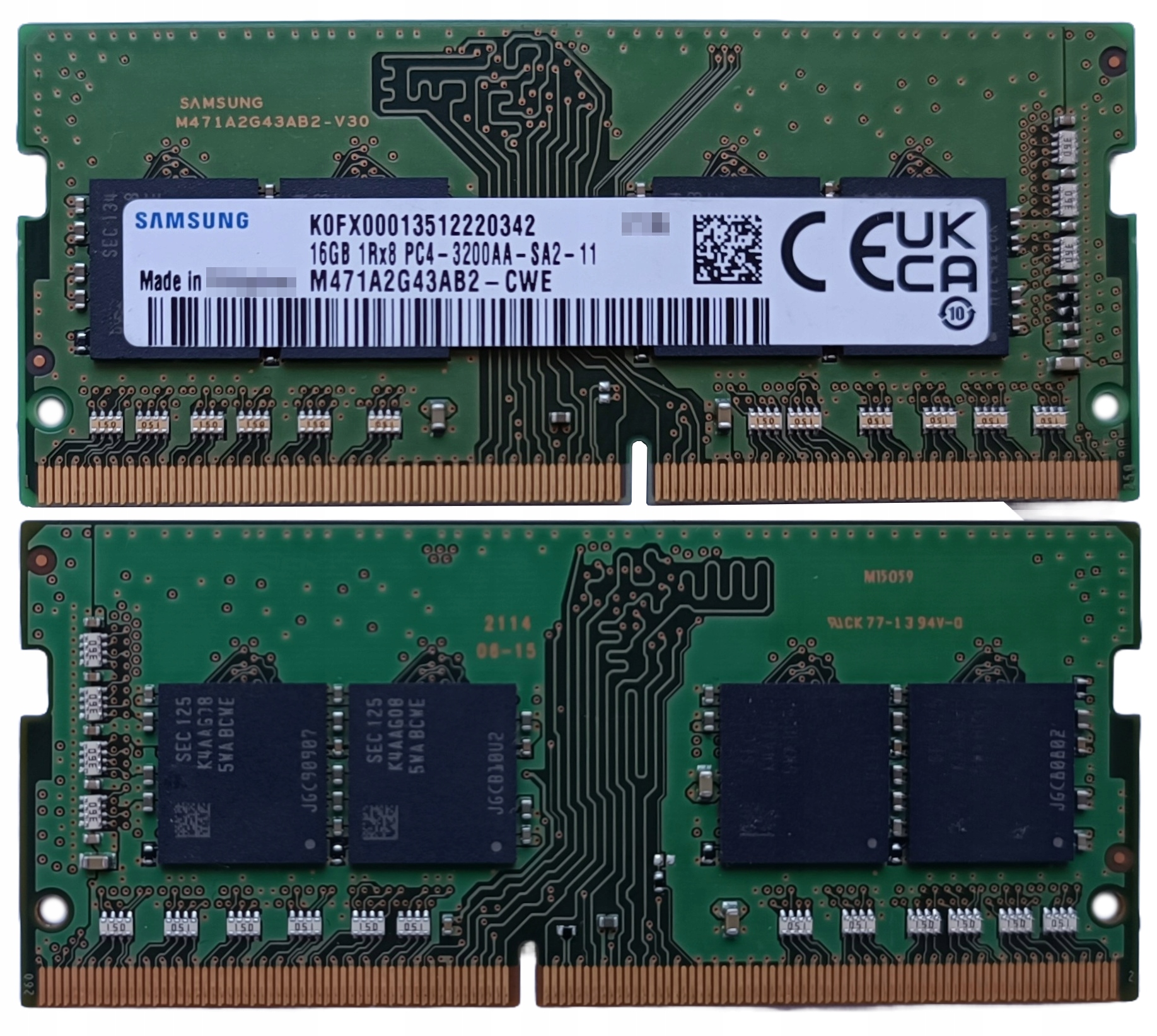 (n) 16GB 1*16GB Samsung DDR4 3200MHz 1,2V M471A2G43AB2-CWE