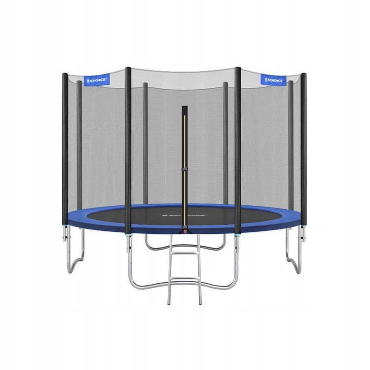TRAMPOLINA 366CM CZARNO NIEBIESKA UDŹWIG 150KG