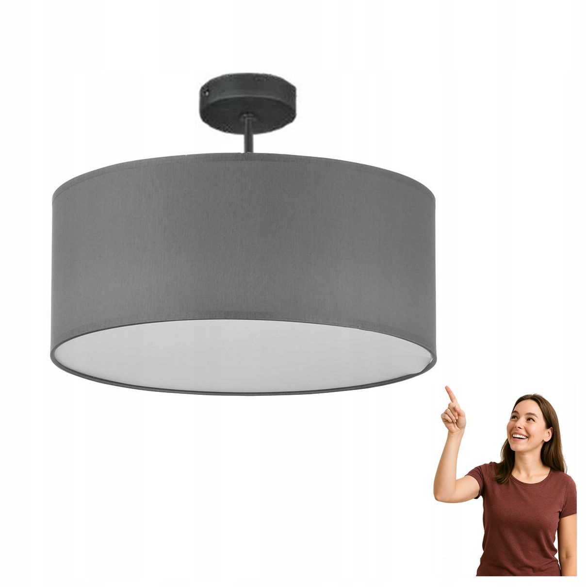 Stropné svietidlo Rondo Graphite 450 4240 Tk Lighting