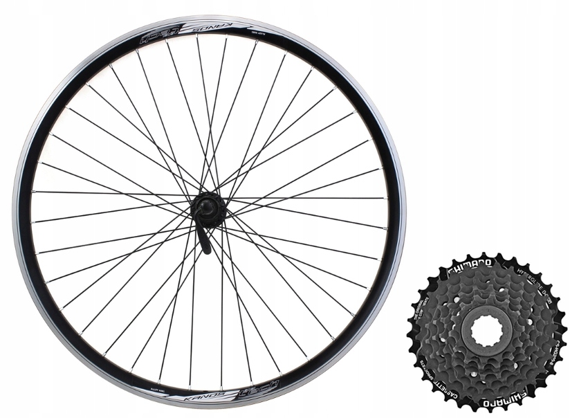 KOŁO ROWEROWE 28 CALI TYLNE KASETA SHIMANO 8-RZĘDOWA V-BRAKE TARCZA